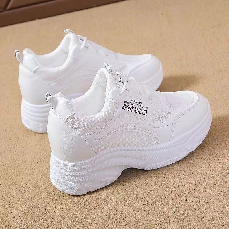 Women's Dad Sneakers Ins Trend 2025 New Spring Internet Celebrity Casual Comfortable Student Platform Sole Leather_vogvips.com