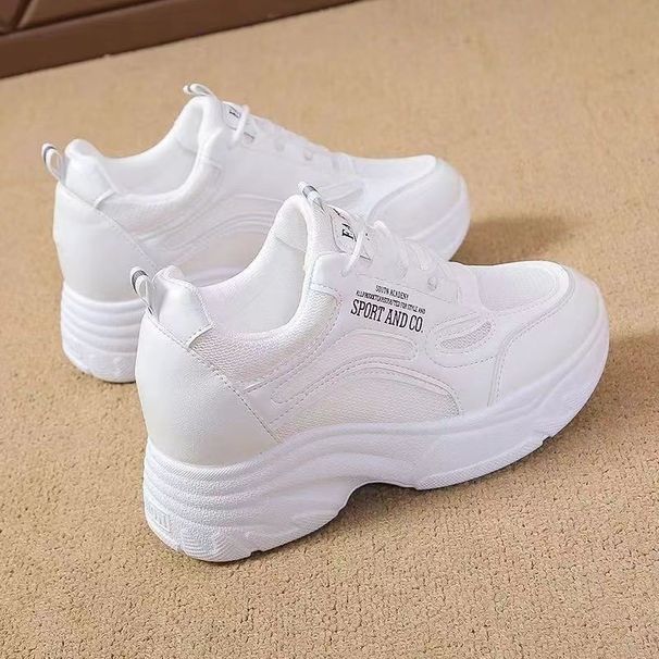 Women's Dad Sneakers Ins Trend 2025 New Spring Internet Celebrity Casual Comfortable Student Platform Sole Leather_vogvips.com