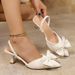 Bowknot High-heeled For Women, Foreign Trade 2026 Summer New Pointed Toe, European And American Style, Thin Heel, Large_vogvips.com