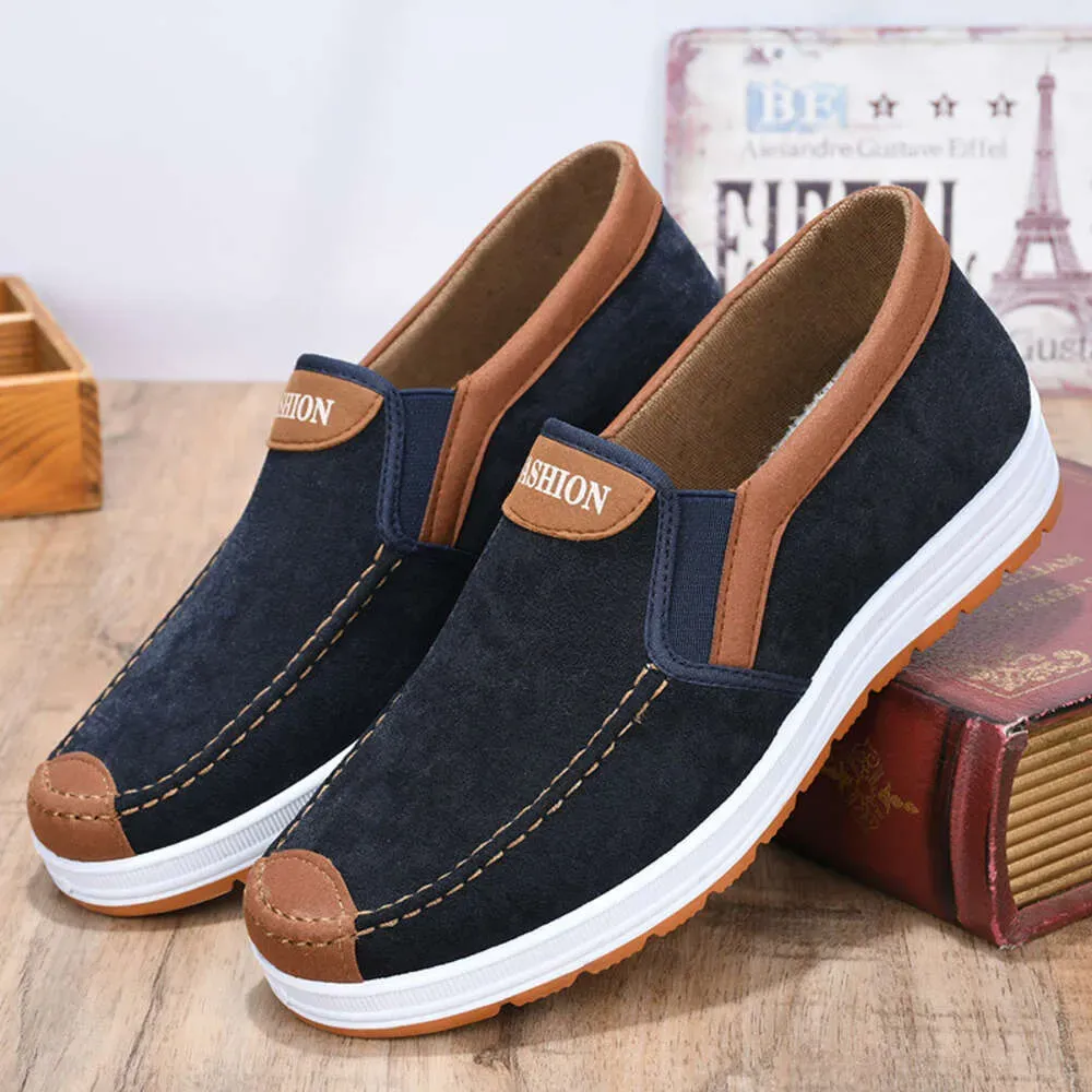 Beijing Ddmysaturn Old Men Casual Breathable One Foot For Dad S Wear Resistant And Anti Slip Work Cloth Shoes Canvas_vogvips.com