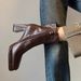 Horse Leather~High Ankle For Women, Autumn And Winter, Petite Waterproof Platform Chunky Heel Genuine Leather_vogvips.com