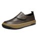 Euro Step Men's 2025 Summer New Low-top British Style Loafers With Velcro Casual Lazy White Single Shoes_vogvips.com