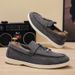 Men's Fashionable Versatile Flat Casual Shoes Slip-On plus Size Single Shoes_vogvips.com