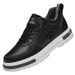 Round Head Men's Height-increasing Lace-up Board Shoes Breathable Youth Sports Leisure Reflective Little White Men's Shoes_vogvips.com