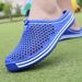 Summer Couple Breathable Half Slippers Men Outdoor Baotou Hole Sandals Beach Flip-flops Men's Casual Flip-flops Platform Sandals_vogvips.com