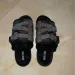 Black Lace Ruffle Closed Toe Platform Slides Women Non Slip Soft Sole Summer Outdoor Slippers_vogvips.com