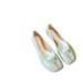 Sheepskin Version ~ Soft Sole Pig Trotter Split Toe For Women Genuine Shallow Mouth Flat Women's Single Silver Mary Jane_vogvips.com
