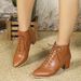326-87 Elegant, Fashionable, Comfortable Martin With Pointed, Thick Heels And Straps For High Height Women's Boots_vogvips.com