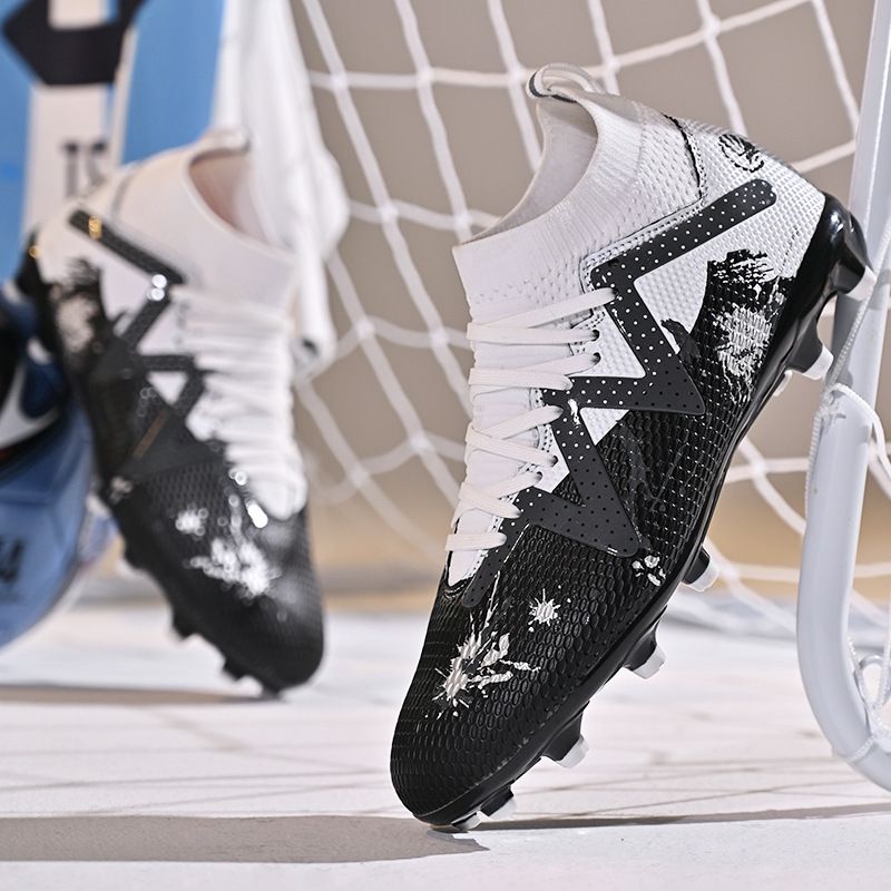 Cross-Border High-Top Top Quality Football Shoes Men, Teenagers, Adults, AG Long Spikes, 5A TF Cleats, Non-Slip, Wear-Resistant, For_vogvips.com
