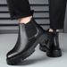 European Warm Series 2025 Korean Version British Style Men's Casual High-top Shoes Business Simple Leather Martin Slip-on Short Boots_vogvips.com
