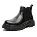 Vintage Tooling Chelsea Boots Men's Platform Men's Martin Boots Fleece High Top Leather Shoes_vogvips.com
