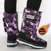 Winter Men And Women Snow Boots With Fleece Lining, Thickened Warm, Non-Slip, Long Waterproof, Thick Sole, Men's Boots,_vogvips.com