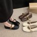 Soft-soled Mary Jane With Round Toe And Shallow Cut, 2026 Spring New Model, Versatile For Commuting, Single-strap Flat_vogvips.com