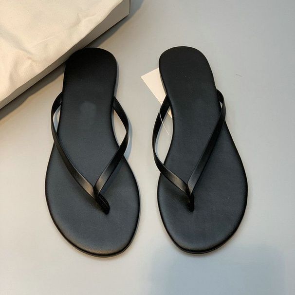 2025 Summer New Niche Slippers Outdoor Versatile Flip Flops Casual Beach Sandals Flat Comfortable Women's Shoes Zapatos De Mujer_vogvips.com