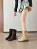 Chunky Heel Martin For Women 2025 New Autumn Melad Super Versatile Western Cowboy Thick Sole Slouch Boots_vogvips.com