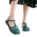 Open-toe Cutout Sandals With Flat Heel, Square Toe, Roman Woven Mesh, Casual Jelly Women's Shoes For Summer, Beach,_vogvips.com