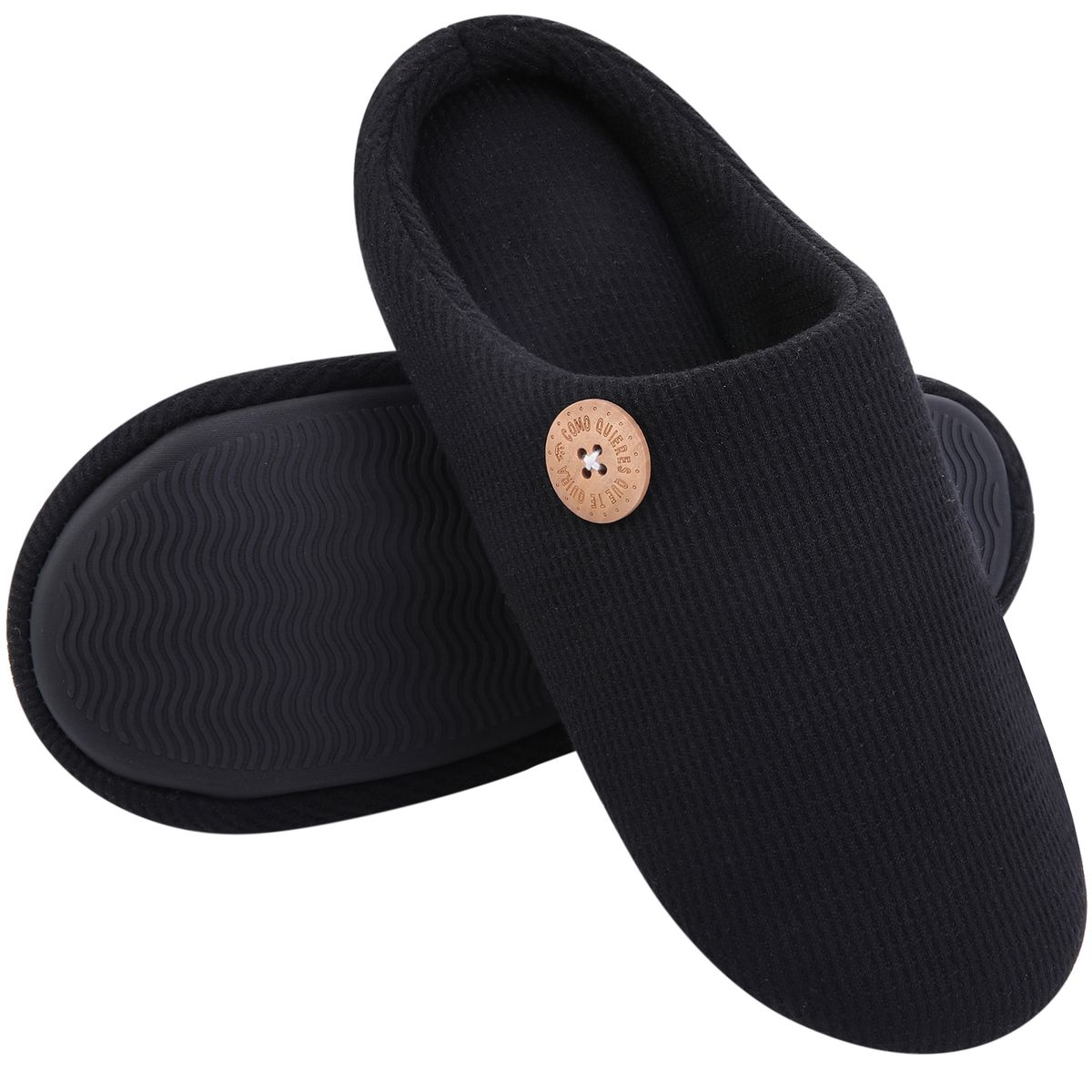 Classic Indoor Fashion House Outdoor Antiskid Soft Men Flat Slippers Winter Bedroom Shoes_vogvips.com