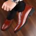 Men's Genuine Leather Business Casual Shoes - Breathable Slip-On Dress Shoes For Office, Wedding & Daily Wear, Sizes 38-44 Versatile Wedding Shoes_vogvips.com