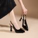 105-D3 High-end Waterproof Platform High-heeled Sandals For Women, New Summer Style, Pointed Toe, Elegant, Closed-toe,_vogvips.com