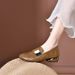 Genuine Soft Leather Fashion Chunky Heel Slip-On Square Toe Loafers Lazy Versatile British Style 2024 Spring Autumn New_vogvips.com