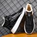 Men's Winter Snow Boots With Fleece Lining, Waterproof Slip-Resistant PVC Sole, Thick Warm Cotton Shoes For Extreme Cold Weather (Black/Gold/Silver)_vogvips.com