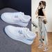 Ins Trendy Basic White Women 2025 Spring New Breathable Thick Bottom Korean Board Shoes For Female Students Qr663_vogvips.com