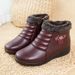 Old Beijing Mom Cotton Winter Soft Sole Non-Slip Middle-Aged And Women's Elderly Leather Shoes Fleece-Lined Warm Snow_vogvips.com