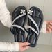 Women's Sparkly Rhinestone Slippers Summer Wear Slip-On Sandals Fashion Versatile Beach Shoes For Skirts_vogvips.com