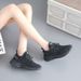 LD290 New Women 2023 Summer Flyknit Breathable Thick Sole Height Increasing Simple Mesh White Shoes For Running_vogvips.com