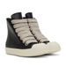 Unisex High-Top Chunky Sneakers – Retro Leather Lace-Up Boots With Side Zipper & Cushioned Sole (36-45, Black, Metal Eyelets, 4cm Platform)_vogvips.com