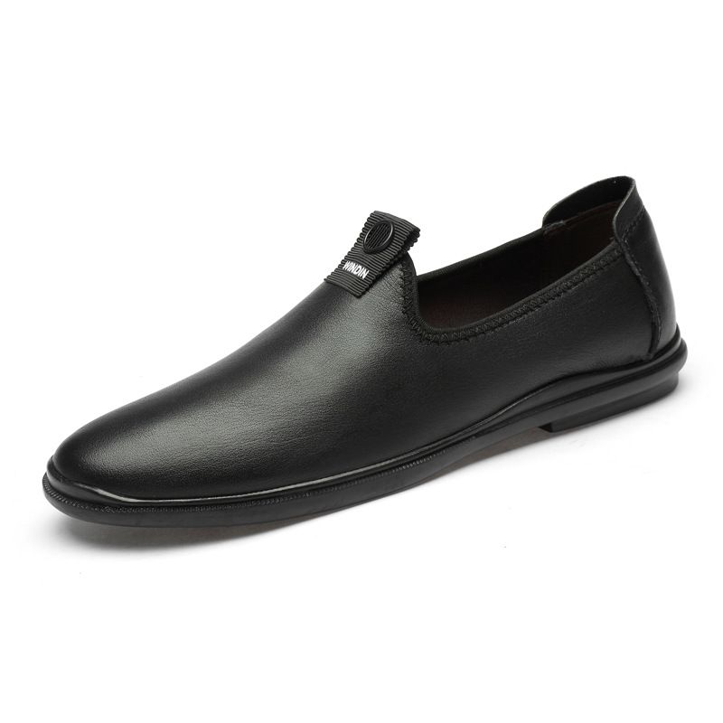 Crocodile Pattern Shoes Men's Thin Light Leather Shoes Soft Leather Soles Small Leather Shoes Lazy Gouging Men's Shoes_vogvips.com