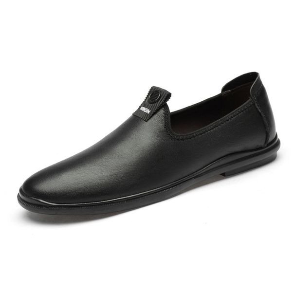 Crocodile Pattern Shoes Men's Thin Light Leather Shoes Soft Leather Soles Small Leather Shoes Lazy Gouging Men's Shoes_vogvips.com