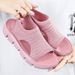 Summer New Hollow Round Toe Sandals Polyurethane Soft Sole Comfortable Mom Export Women's Shoes_vogvips.com