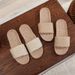Summer Slippers Woven Home Indoor Couple Sandals Breathable Non-Slip Sweat-Absorbing Wooden Floor Cotton Linen Straw_vogvips.com