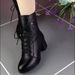 Cotton Autumn Winter New Pointed Toe Chunky Heel Martin Women's Casual Versatile Fleece-Lined Warm Boots Fashion Style_vogvips.com