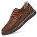 Inner Height-increasing Men's Shoes Casual Single Shoes Men's Board Shoes Genuine Leather Men's Low-top Men's Lace-up Leather Shoes_vogvips.com