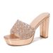 2025 Ladies Bohemian New Fashionable Rhinestone Slippers Korean Version Thick Soled High-heeled Women's Shoes_vogvips.com