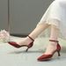 Apricot-colored High-heeled Shoes Women, 2026 New Spring-summer French Style, Small-heeled Hollow Single Shoes, Soft_vogvips.com