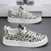 Fashionable New Spring Comfortable Thick Sole For Korean Edition Trendy Elevated Casual Men's Printed Canvas Shoes_vogvips.com