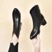 ShoeVault Soft Short Women, Chunky Pointed Toe, Elegant Mom Shoes, Mid Heel, Comfortable For Autumn And Winter, Fleece Lined_vogvips.com