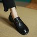 Soft Leather, Soft Sole, British-style Women's Leather Shoes, 2025 Spring And Autumn, Round Toe, Chunky Heel, Retro_vogvips.com
