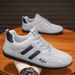 Men's Casual Sneakers - Breathable Mesh Driving Shoes With Lace-Up Design, Lightweight Comfort For Running, Walking & Everyday Wear_vogvips.com