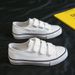 Fubu 2025 Spring Low Top Korean Edition Velcro Canvas Female Ins Student Board Lazy White Shoes F003_vogvips.com