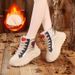 High-top Shoes Female Students Korean Version 2025 Winter New Large Cotton Versatile Fleece-lined Sports Boots For Women_vogvips.com
