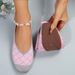 2025 Summer New Soft Comfortable One Step Stepping Large Women's Casual Single Shoe Round Head Flat Bottom Shallow Mouth_vogvips.com