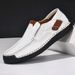 Men's Genuine Leather Slip-On Loafers - Comfortable Casual Shoes For Outdoor & Daily Wear - Breathable & Durable With Rubber Sole (Black, Brown)_vogvips.com