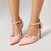 2026 Spring New Arrivals Women's Pointed Toe Open Toe Sandals, 40-43 Large Size Rhinestone Buckle Stiletto Heel Dress Shoes_vogvips.com