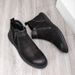 European Warm Series Winter Men's Genuine Leather High-top Casual Trendy Shoes Korean Style Versatile Fleece-lined Martin Boots_vogvips.com
