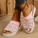 Summer Style Women's Mesh Sandals Plus Size Thick Sole Hollowed Out Peep Toe Wedge Heel_vogvips.com