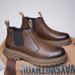 European Warm Series Autumn British Style High-top Leather With Fleece Lining Warm Martin Boots Men's Trendy Shoes_vogvips.com
